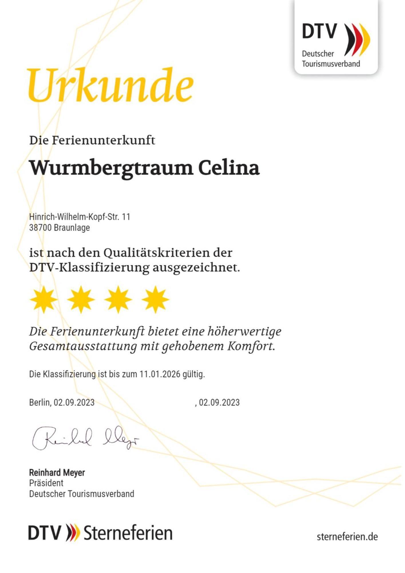 Wurmbergtraum Celina In Braunlage 4 Sterne Zertifiziert Vom Dtv Inklusive Waeschepaketeアパートメント エクステリア 写真